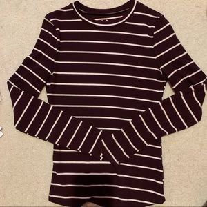 Charlotte russe striped purple long sleeve top